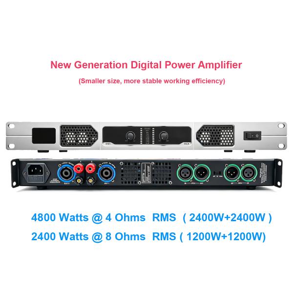 FP-7000 4800W 2-Channel Digital Amplifier Multi-Power Option 1U Rack