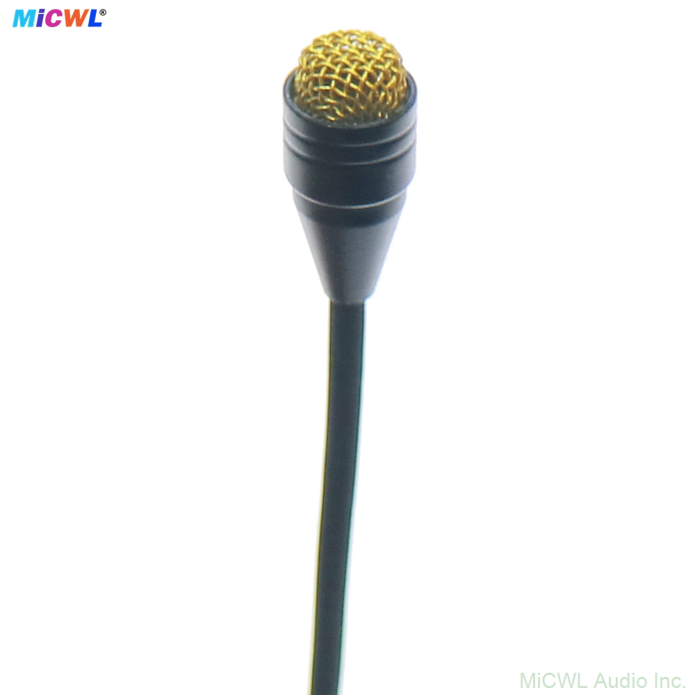 Professional D6060 Gold-Head Lavalier Microphone for Shure ULX SLX Transmitters - Beige Lapel Mic with TA4F Connector