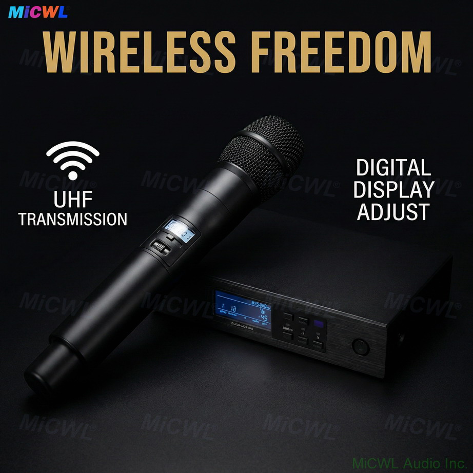 QLXD4 digital receiver front panel with LCD display and control buttons for KSM9 system