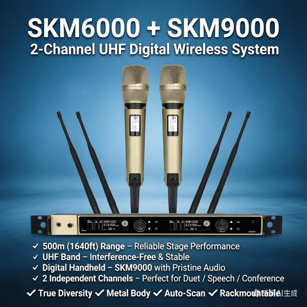 2 Channel Wireless Microphone System
