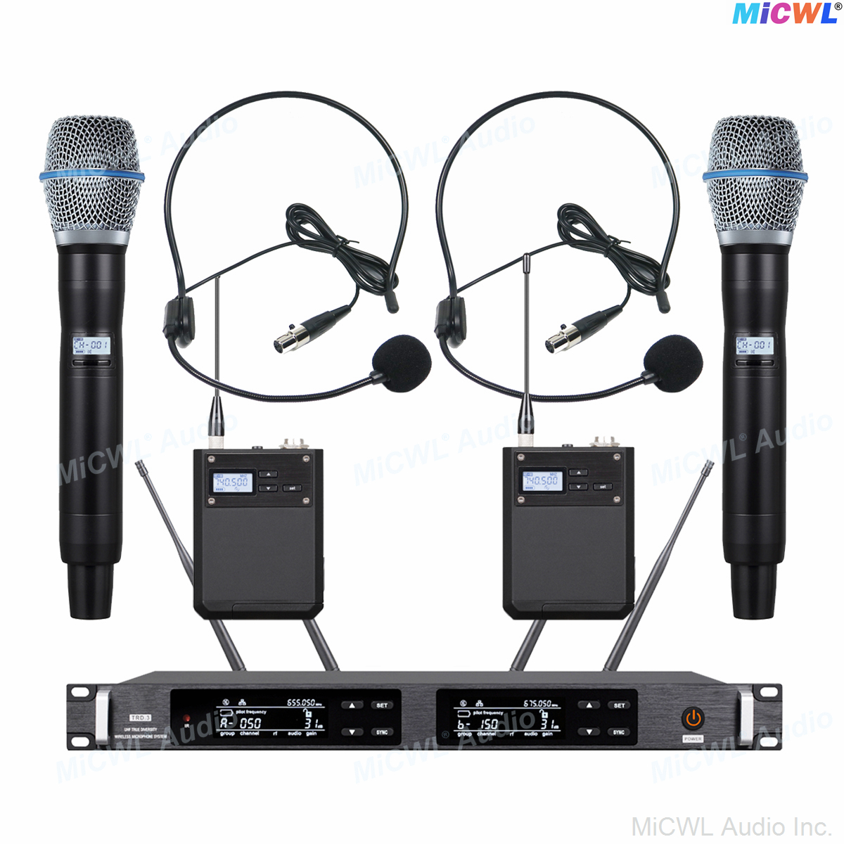ULXD4D dual-channel UHF digital wireless microphone system with 2 Beta87 condenser metal handhelds, 1U rack receiver, blue LED display, for stage KTV church corporate events