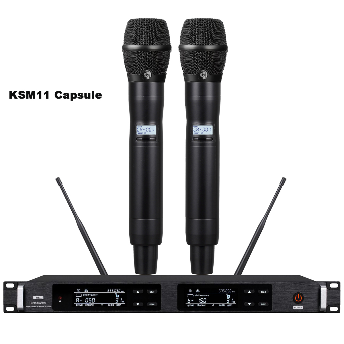 ULXD4D dual-channel UHF digital wireless microphone system with 2 KSM9 gold capsule metal handhelds 1U rack receiver LED display stage KTV church DJ