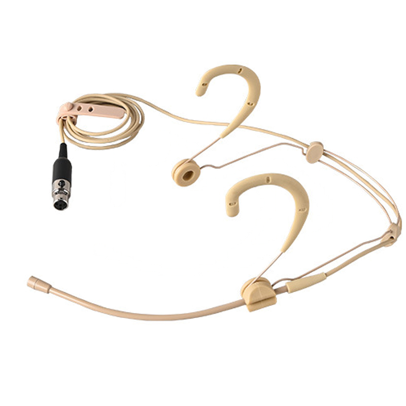 Beta-53 professional condenser headset microphone side view showing ergonomic lightweight design for stage performance and speech