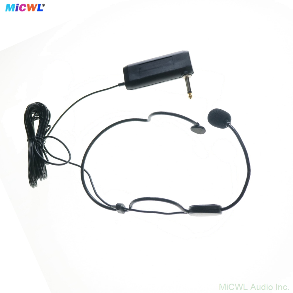 MiCWL Headworn Microphone with 6.35mm Plug and AA Battery Box for Stage Performance