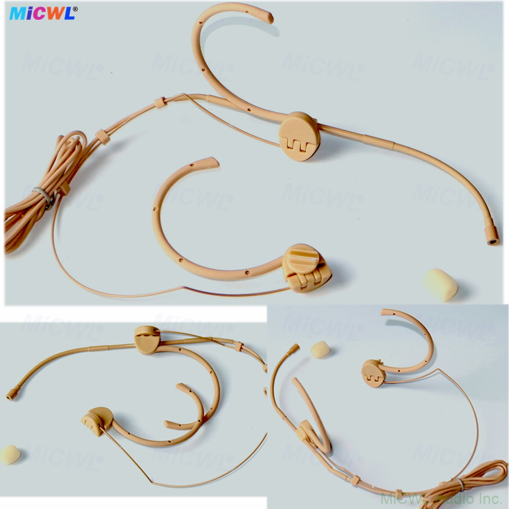 Collapsible design of WBH53 headset microphone for easy storage and portable transport