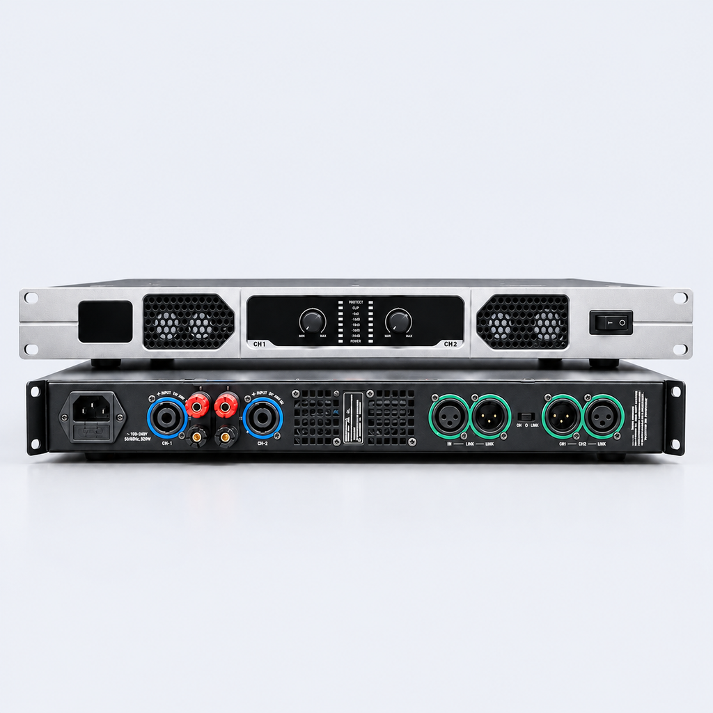 FP-7000 4800W 2-Channel Digital Amplifier Multi-Power Option 1U Rack