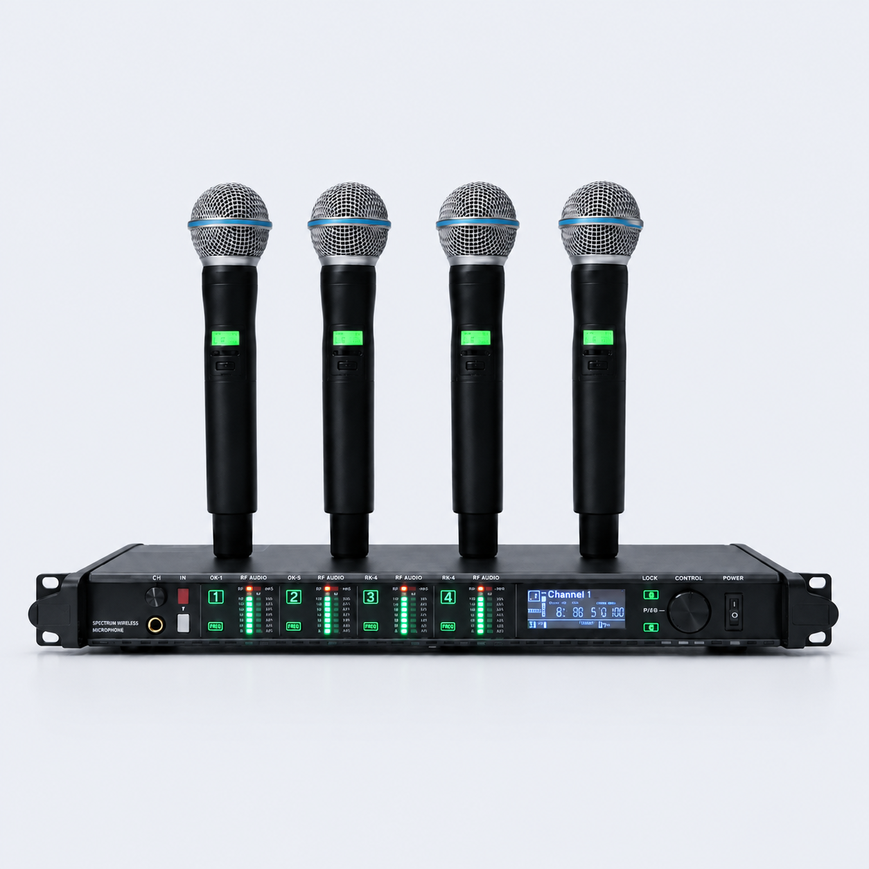 AD4Q 4-Ch Wireless Mic System 4 Beta58 Handheld Microphone Kits
